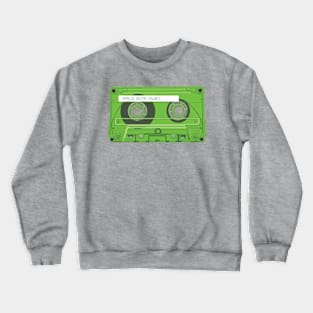 Cassette Tape (Apple Green Colorway) Analog / Music Crewneck Sweatshirt